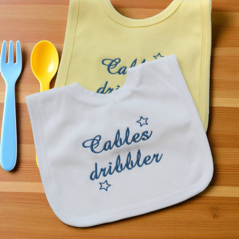 Personalised Baby Bib Set Embroidered Gift Bibs