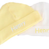 Personalised Baby Hat Yellow Cotton Jersey Hat