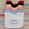 Personalised Baby Bib Name Stars Embroidered Bib