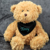 Personalised Bear Gift Teddy with Black Scarf