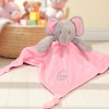Elephant Baby Comforter Monogram Initial Taggy Blankie