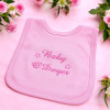 Personalised Baby Bib Name Stars Embroidered Bib