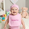 pink new baby hat bib gift set name