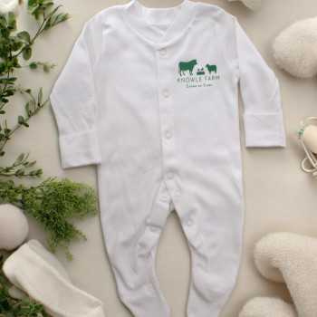 Baby Sleepsuit Logo Printed Baby Sleepsuit