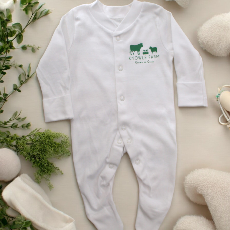 Baby Sleepsuit Logo Printed Baby Sleepsuit