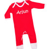 Personalised Red Babygrows Baby Romper Sleepsuit