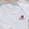 Tractor Baby Sleepsuit Embroidered Personalised Baby Grow