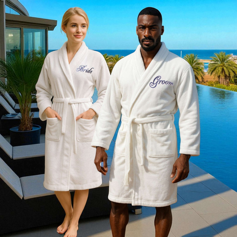 Personalised Robes Bride and Groom Bathrobes