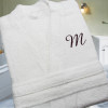 Monogrammed Bathrobe Mens Womens White Cotton Spa Robe