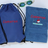 Swim Towel with Bag Personalised Royal Blue Towel and Bag