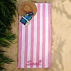 name beach towel pink