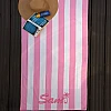 personalised beach towel pink