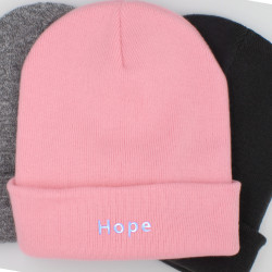 Personalised Beanie Hat Pink Cuffed Hat