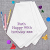 Birthday Handkerchiefs Gift of 3 Ladies Hankies