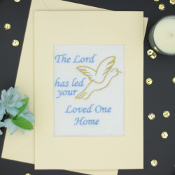 Embroidered Memorial Card Memory of a Loved One Sympathies