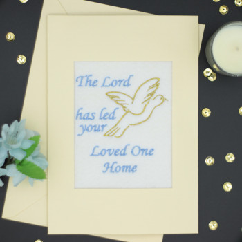 Embroidered Memorial Card Memory of a Loved One Sympathies