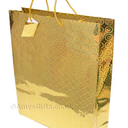 Gift Bag Gold Holographic Gift Bag
