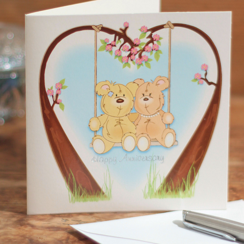 Happy Anniversary Cards Bear Couple Anniversary Card