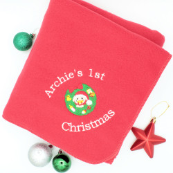Christmas Blanket Babys 1st Christmas Fleece