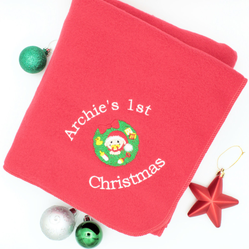 Christmas Blanket Babys 1st Christmas Fleece