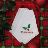 Personalised Christmas Hankies Holly Handkerchiefs Gift Set of 3