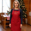 Merry Christmas Apron Personalised Printed Red Baking Apron