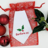 Personalised Christmas Hankies Holly Handkerchiefs Gift Set of 3