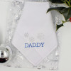 Personalised Christmas Handkerchiefs Silver Snowflakes Set of 3 Hankies