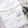 Dog Mama Hoodies Womens Fit White Zip Hoody