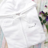 Nana Embroidered Hoodie Womens White Zip Hoody
