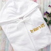 Sports Team Ladies Hoodie Embroidered White Zip Hoody