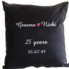 Personalised Anniversary Cushion Heart Names Embroidered Gift Cushion