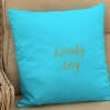 Personalised Embroidered Cushion Blue Throw Cushion