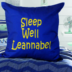 Personalised Cushions Royal Blue Message Cushion