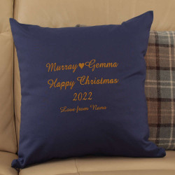 Embroidered Cushion Personalised Message Celebration Gift