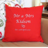 Personalised Wedding Cushion Hearts Entwined Embroidered Cushion
