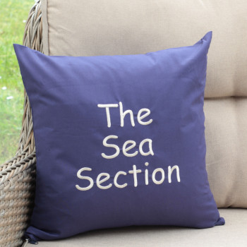 House Name Cushion Embroidered Personalisation