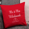 Personalised Wedding Bells Cushion Embroidered Pillow