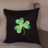 Shamrock Clover Cushion Embroidered Throw Pillow