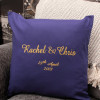 Personalised Anniversary Cushion Embroidered Monogram Cushion