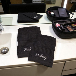Black Salon Flannels Makeup Removal Face Cleansing Cloths