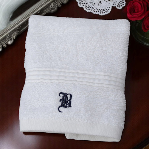 Gothic Monogram Flannel Old English Initiall Face Cloth