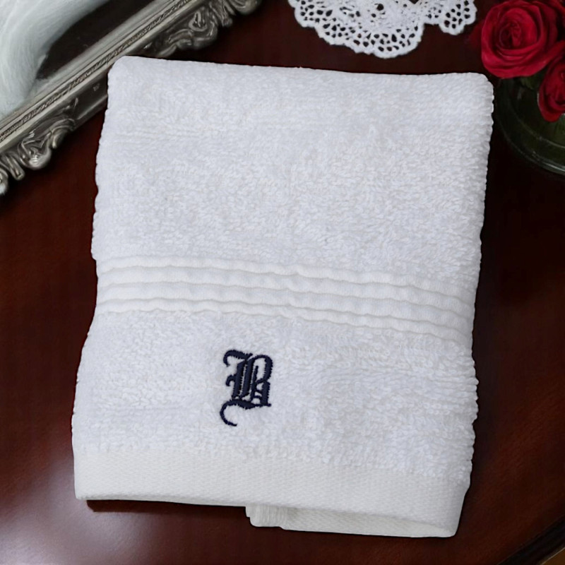 Gothic Monogram Flannel Old English Initiall Face Cloth