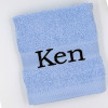 Personalised Flannel Blue Embroidered Face Cloth