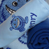 Personalised Blue Baby Blanket Little Monster Cotton Shawl
