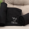 Personalised Fleece Blanket Black Throw