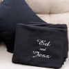 Personalised Fleece Blanket Black Throw