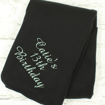 Personalised Birthday Blanket Sleepover Snuggle Throw Gift