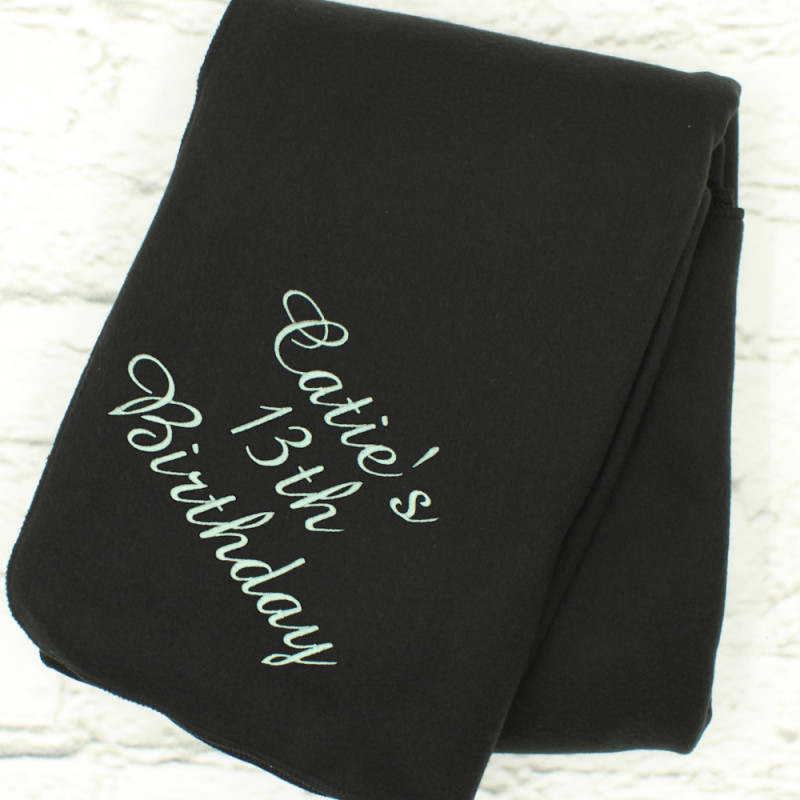 Personalised Birthday Blanket Sleepover Snuggle Throw Gift