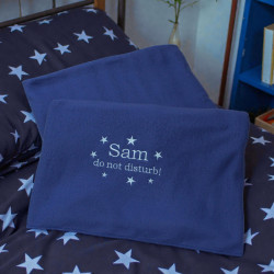 Personalised Boys Blanket Scatter Stars Fleece Throw